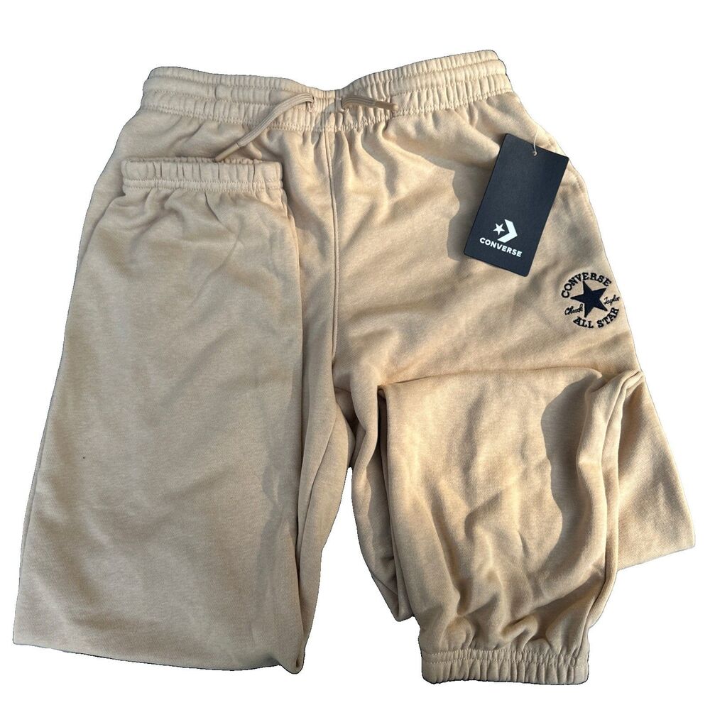 NWT Converse All Star Chuck Taylor Athletic Pants Brown Joggers Boys M 9-10
